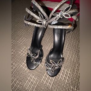 Black butterfly heels